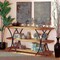 Baxton Studio Terrell Modern Natural Brown Finished Wood and Black Finished Metal Console Table 178-11316-Zoro - alternate 2